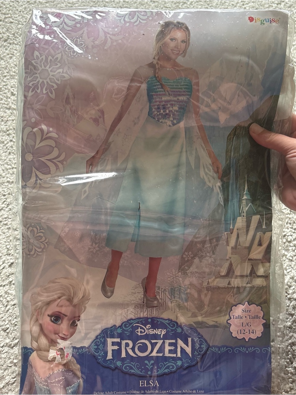 Disney Elsa Maxi Dress in Light Blue and Aqua NEW Large Frozen Women’s Adult